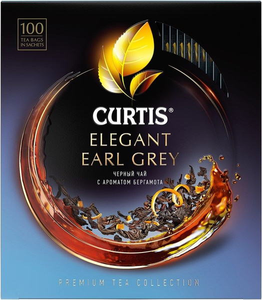 Чай черный Curtis Elegant Earl Grey пакетированный (1.7г x 100шт), 170г ...