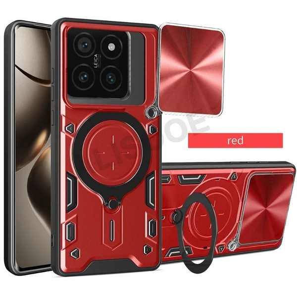 Слайд-камера Funda для Xiaomi 14T Pro Case Armor Slide Lens Магнитное ...