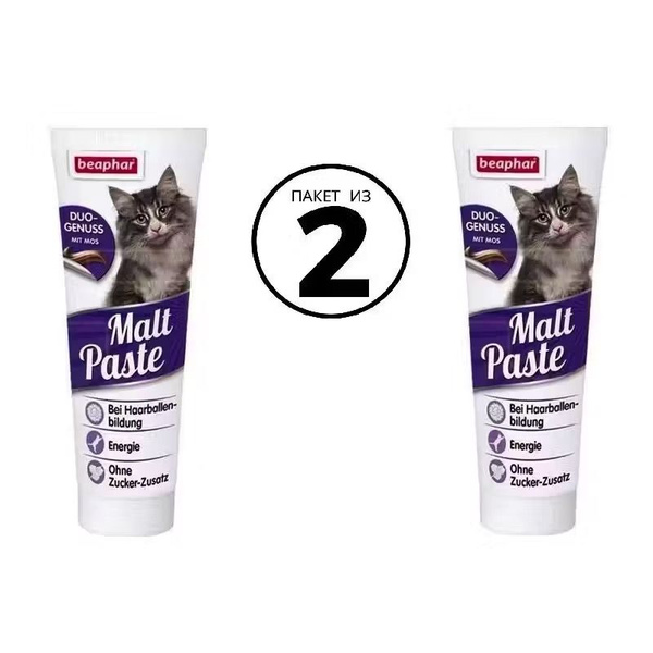 Beaphar (Беафар) Duo malt pasta Паста для вывода проглоченной шерсти ...
