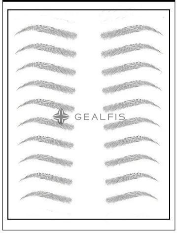 Водонепроницаемая наклейка для татуировки бровей Полупостоянные ...