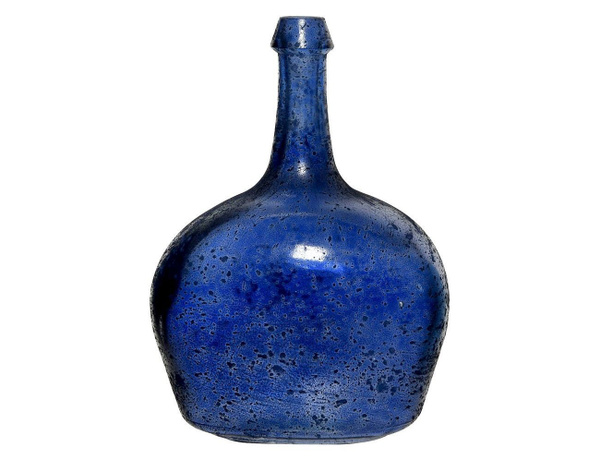 Декоративная ваза-бутыль, стекло, синяя, 26 см, Kaemingk купить c ...
