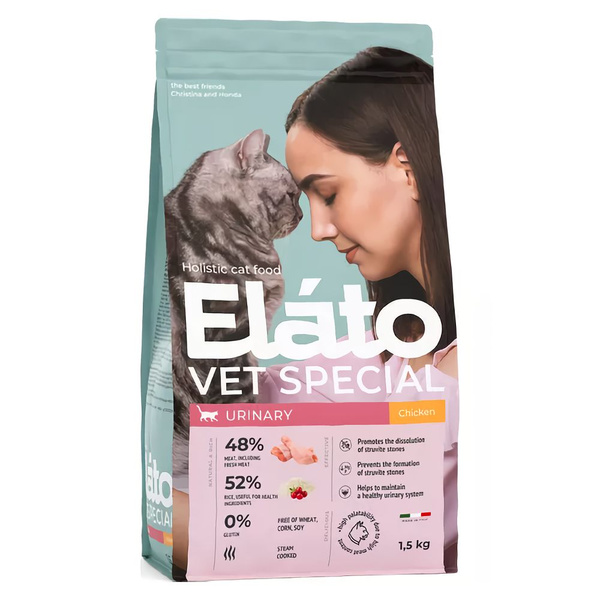 Корм сухой для взрослых кошек Elato Holistic Vet Special Urinary с ...