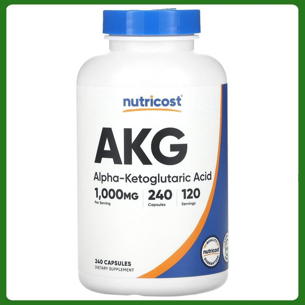 Пищевая добавка Nutricost, AKG (альфа-кетоглутаровая кислота), 1000 мг ...