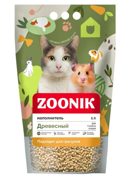 Зооник Наполнитель Древесный Впитывающий 3300г. купить на OZON по ...