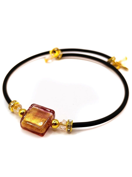 Браслет из муранского стекла и каучука Коллекция Fata Carnevale ...