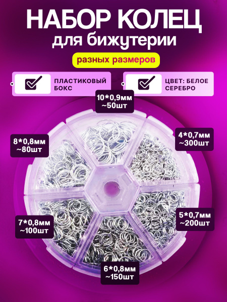 Фурнитура для бижутерии - набор для создания украшений для девочки, для ...