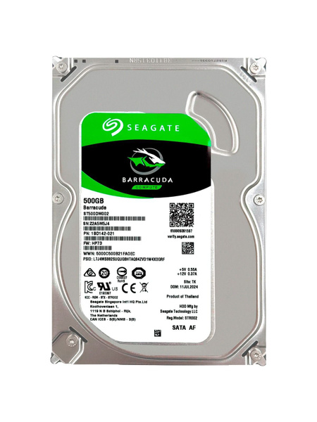 Seagate 500GB Внутренний жесткий диск BarraCuda (ST500DM002) HDD 500 ГБ ...