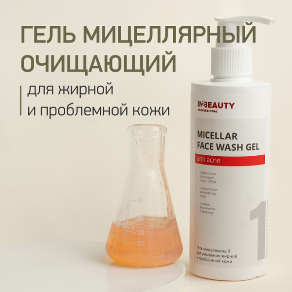 IN2BEAUTY Professional/ Гель для умывания лица ANTI ACNE от прыщей, для ...