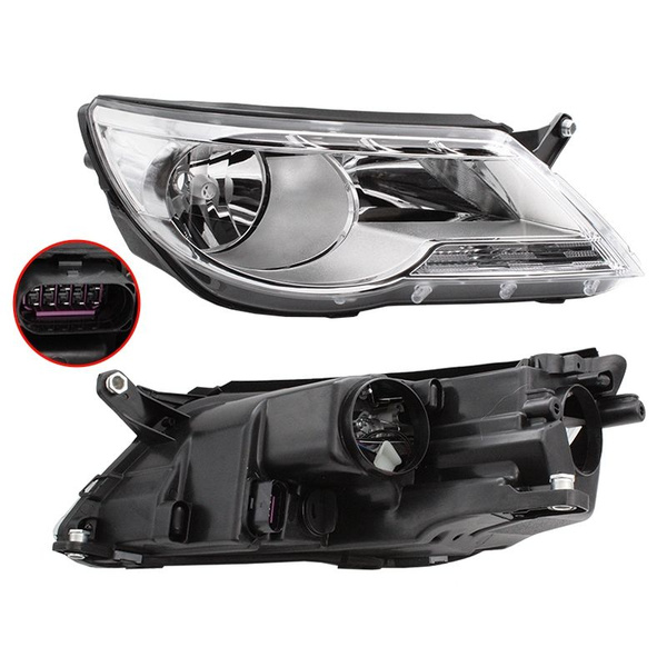 Фара Volkswagen Tiguan 06-11 (Справа/ Галоген/ С электрокорректором)