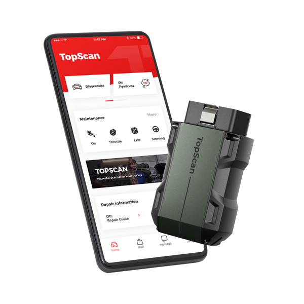 Topdon TopScan OBD2 сканер Bluetooth, двухсторонний сканер беспроводной ...