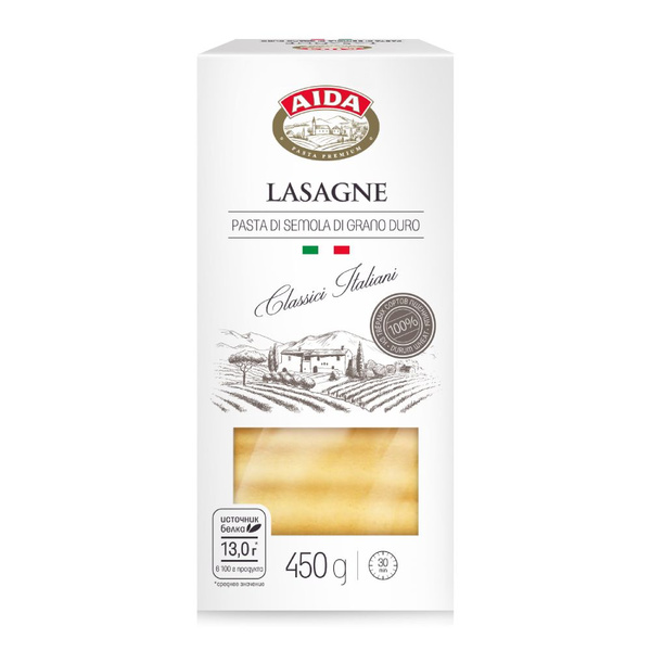 Макароны Aida Lasagne Лазанья, 450 г купить на OZON по низкой цене ...
