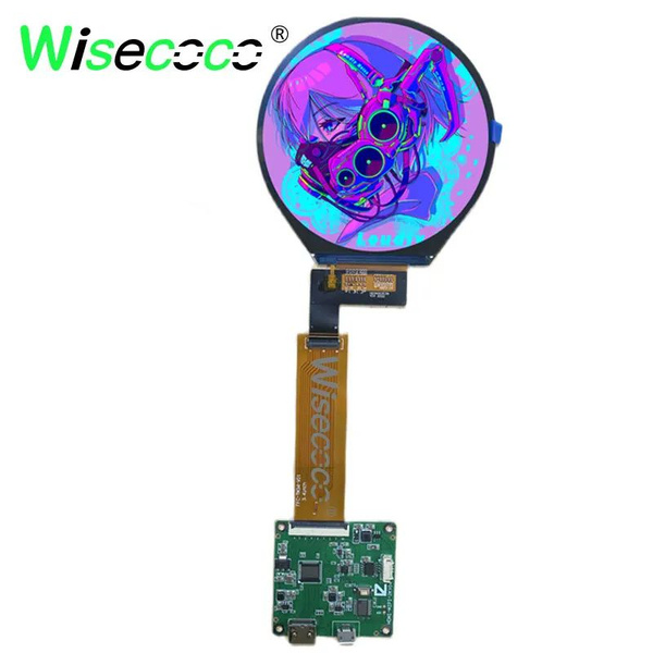 Wisecoco Монитор 3,4 дюйма 800x800 IPS круглый ЖК-дисплей круглый TFT ...