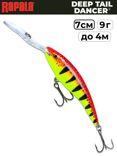 Leurre Rapala Tail Dancer TDD07/CLS – Flottant Profond – 7cm 9g – Pour Bass