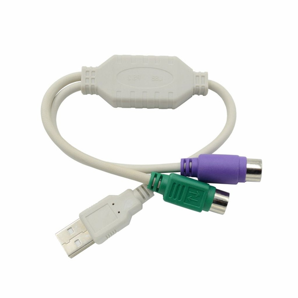 Кабель-адаптер для клавиатуры и мыши USB2.0 male-PS/2 female Y-типа one ...