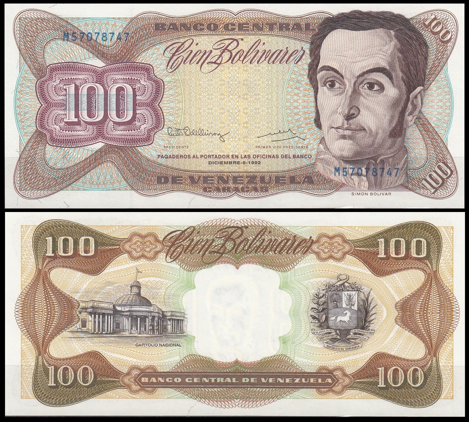 Купить Купюры Венесуэлы 10 Боливар 2008 Год