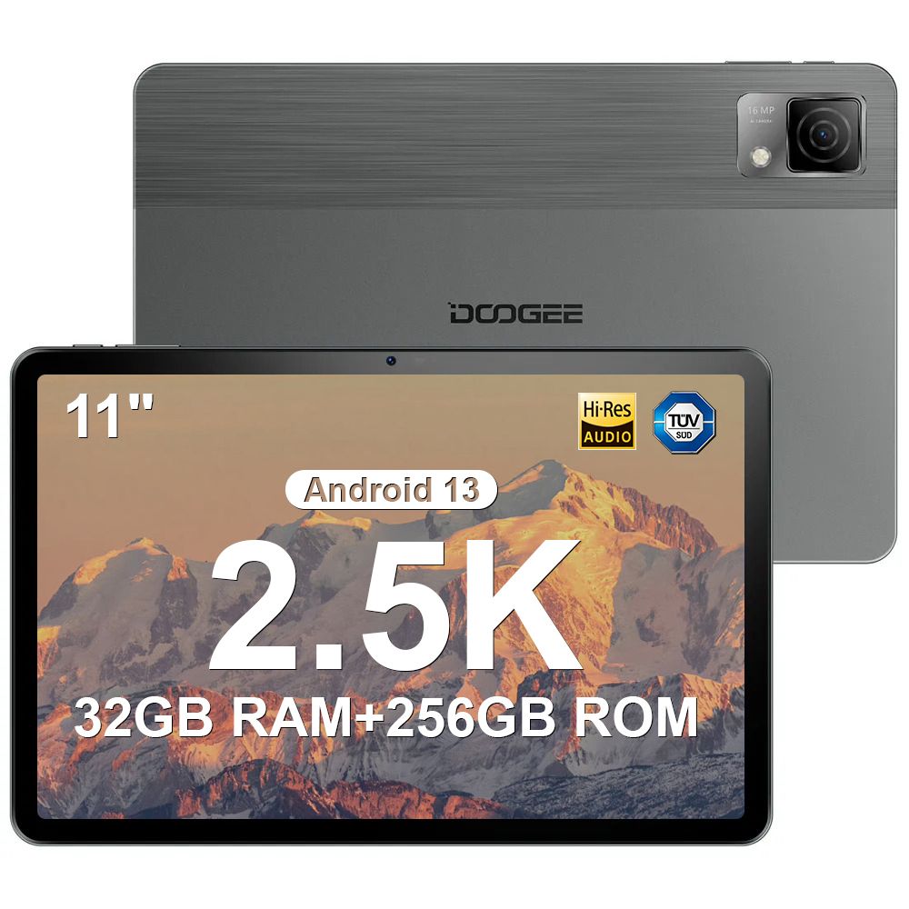 DoogeeПланшетT30Ultra12ГБ256ГБ11-дюймовыйдисплей2,5K,HelioG99,8580мАч,11"12ГБ/256ГБ,серый