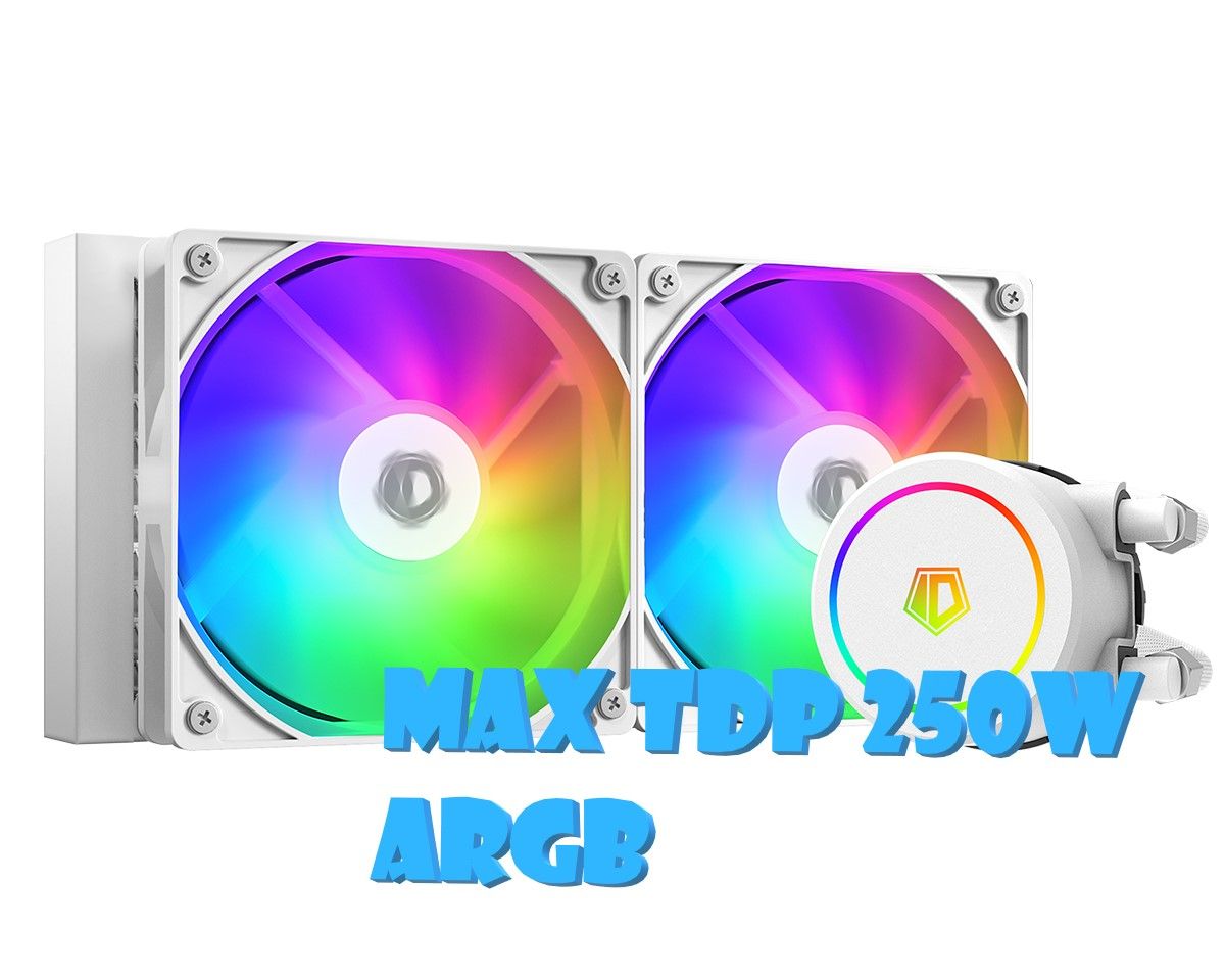 КомплектводяногоохлажденияID-COOLINGFX240ARGBWHITE