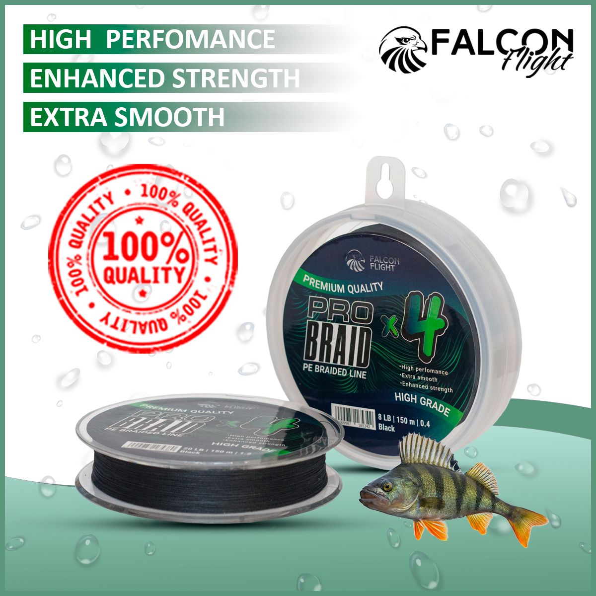 Плетеный шнур для рыбалки FALCON, 150 м купить c доставкой на OZON по низкой цене (1175499213)