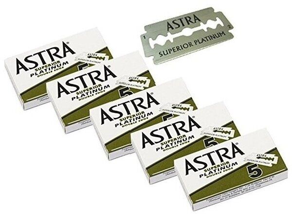 Лезвия Astra (5) 5 упаковок (25 лезвий)