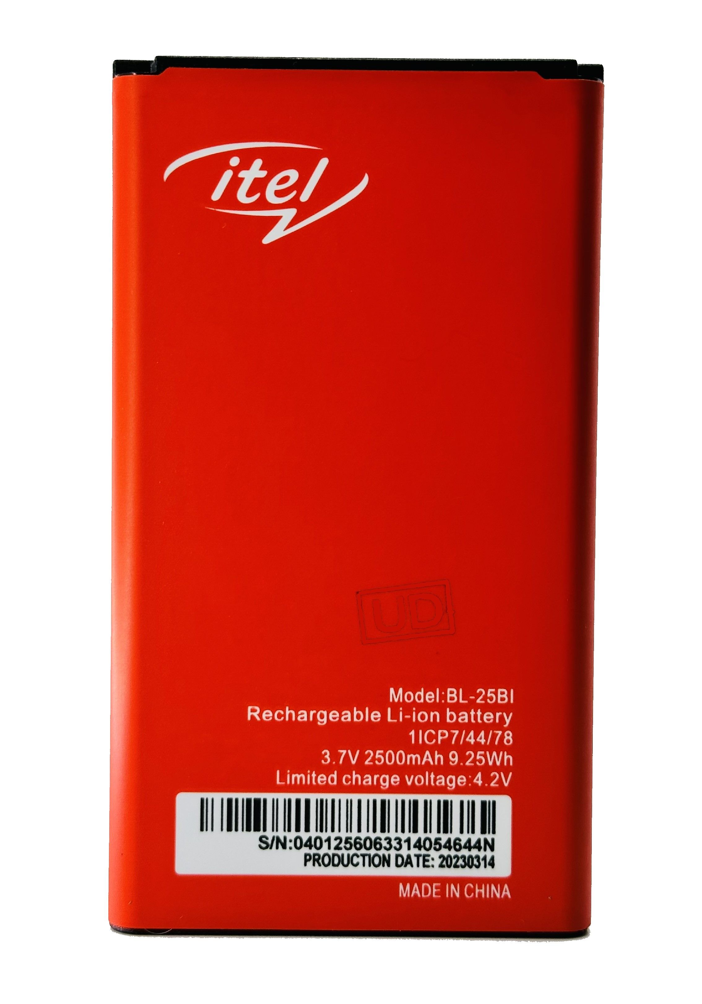 Аккумулятор для ITEL IT5600 IT5610 IT5620 (3,7v 2500mAh 9,25Wh) BL-25Bl