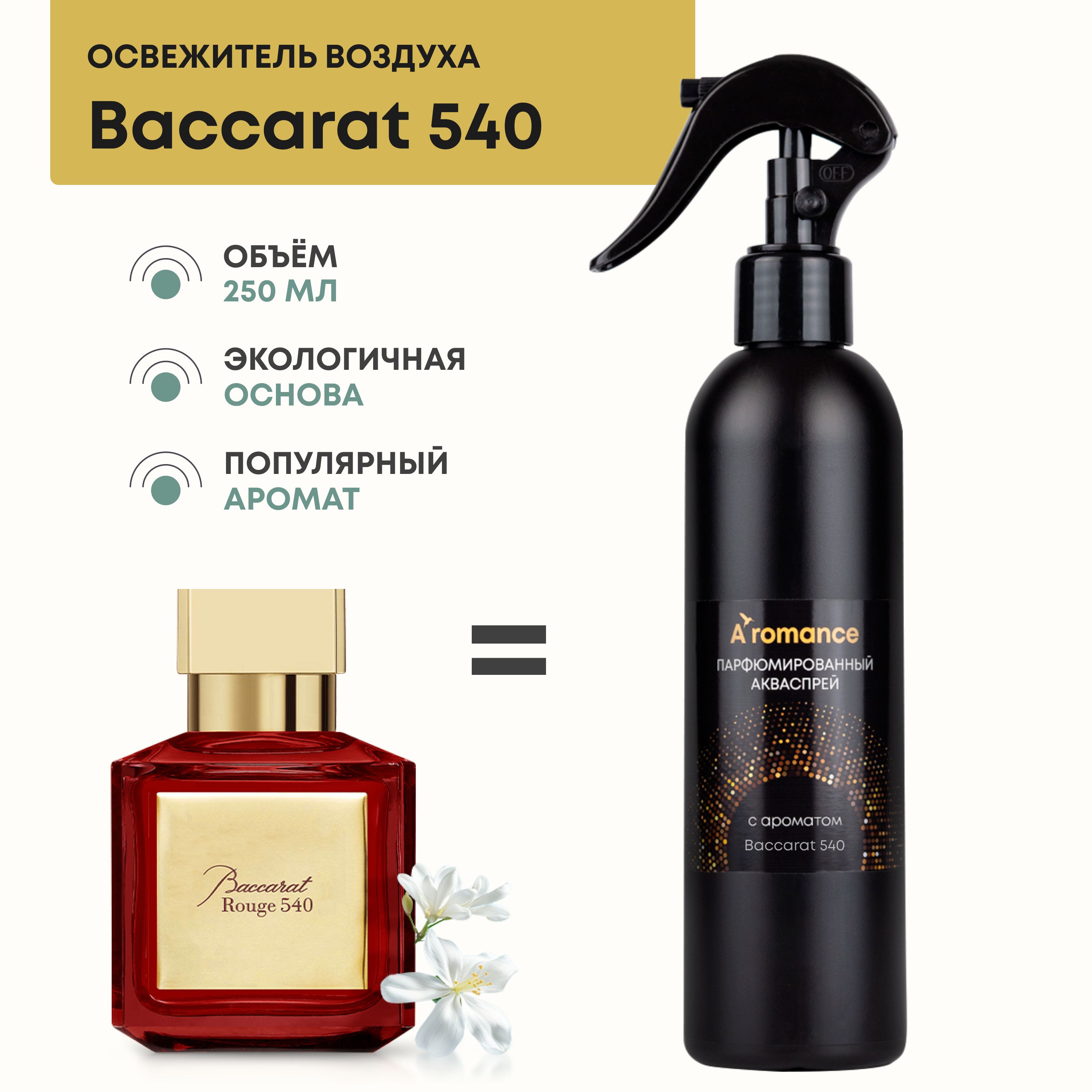 Освежитель воздуха акваспрей Aromance Baccarat 540