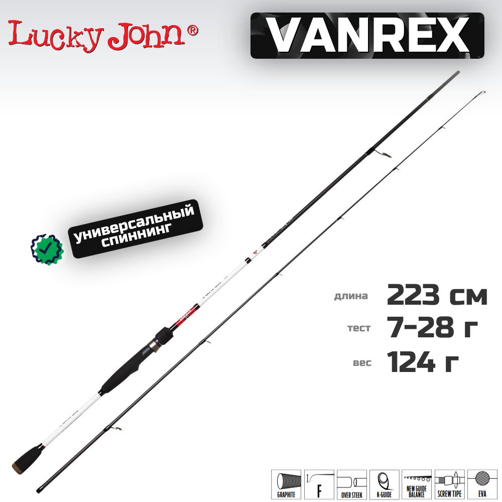 СпиннингLuckyJohnVanrex282.23(223см,7-28г,арт.LJVA-742MF)