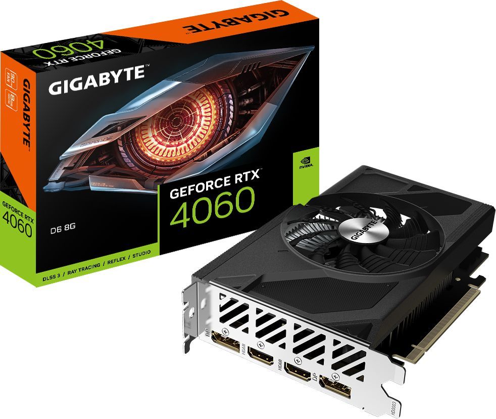 Gigabyte Видеокарта GeForce RTX 4060 GV-N4060D6-8GD 8 ГБ (GV-N4060D6-8GD)