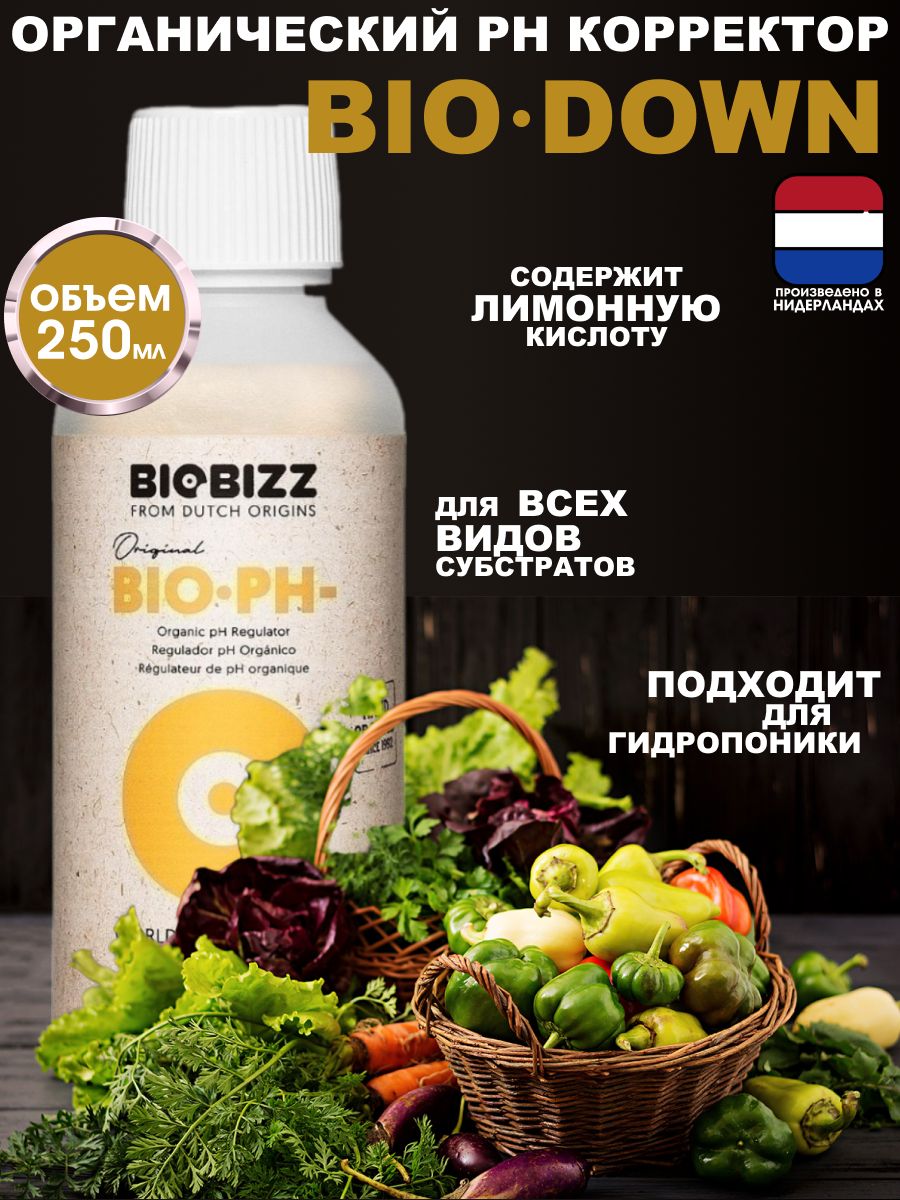 РегуляторкислотностиpHDownBioBizz0,25л