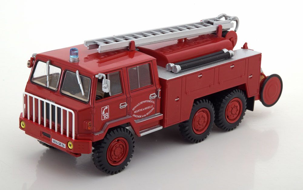 Модель коллекционная Berliet ff 6X6 fpt hr fire engine france red