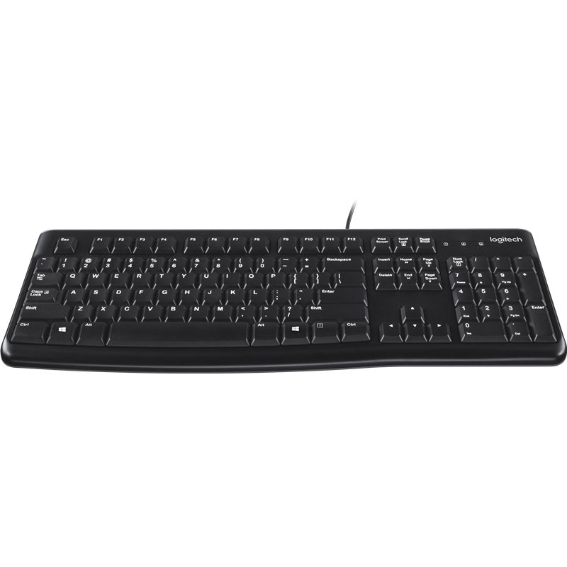 Клавиатура проводная Logitech K120, мембранная, USB, черный (920-002522/920-002583)