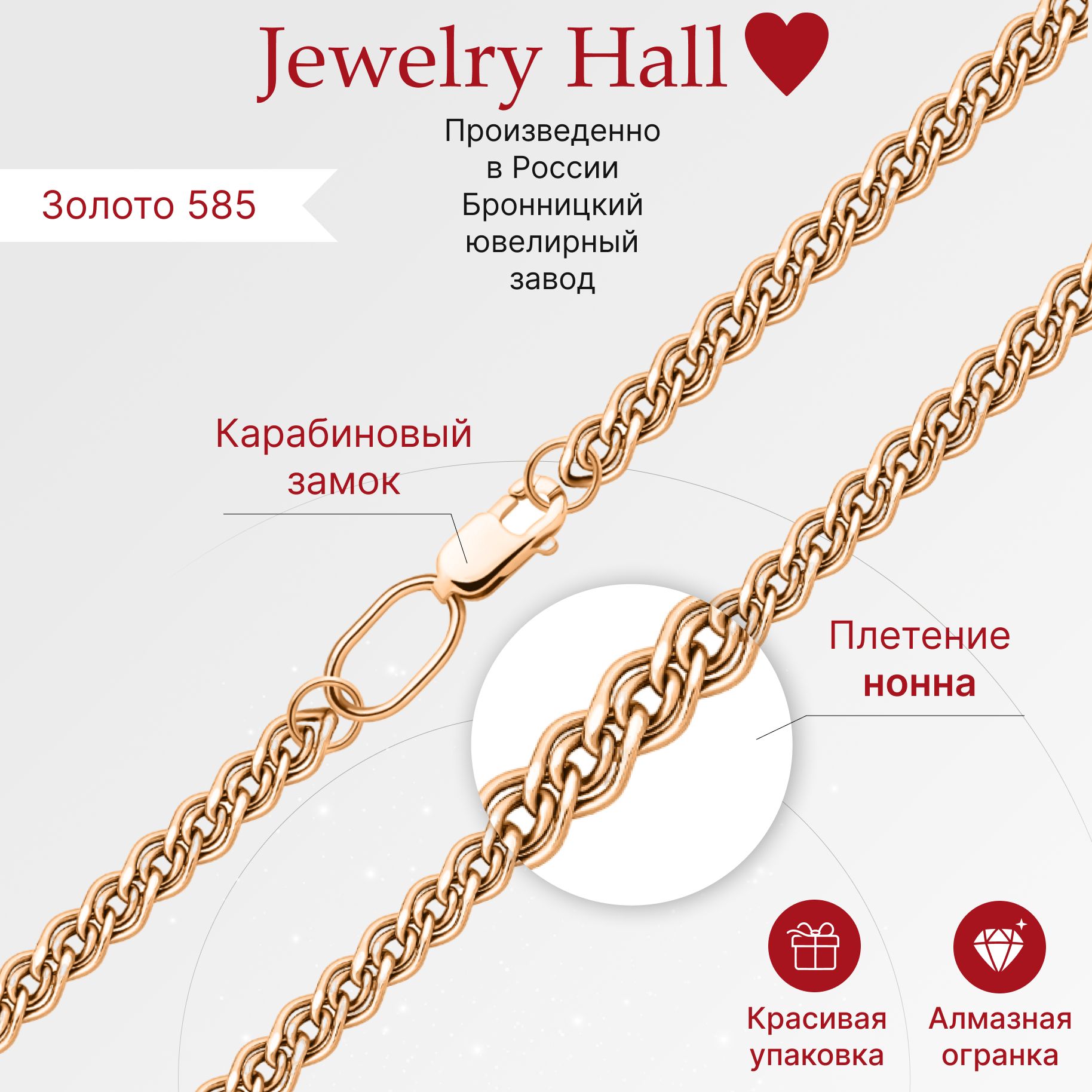 Золотые цепочки Jewelry Hall – купить в интернет-магазине OZON по низкой  цене