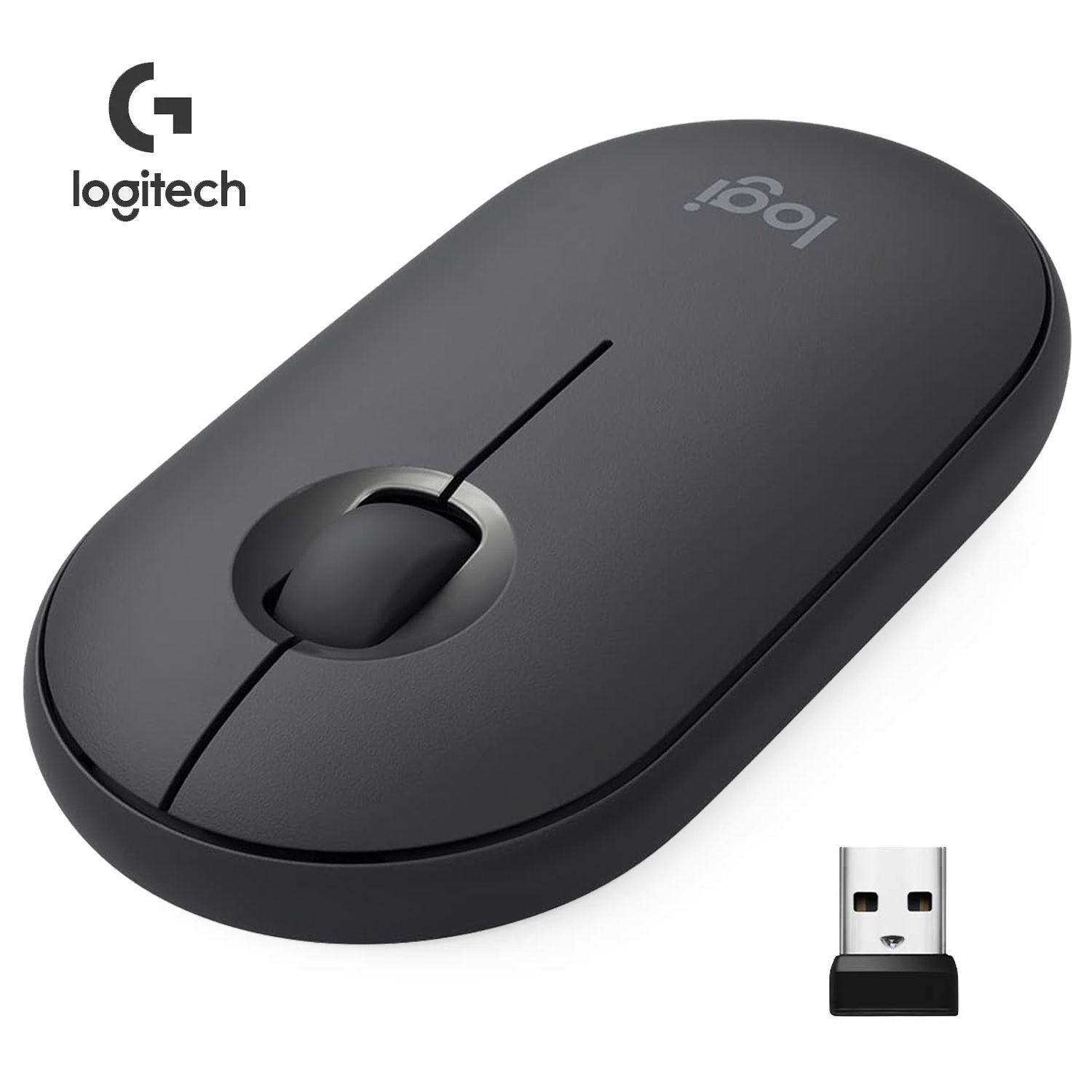 Logitech G Мышь беспроводная Pebble M350, черный