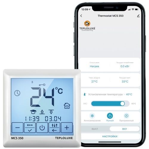 Терморегулятор Теплолюкс MCS 350 Tuya , сенсорный с Wi-Fi