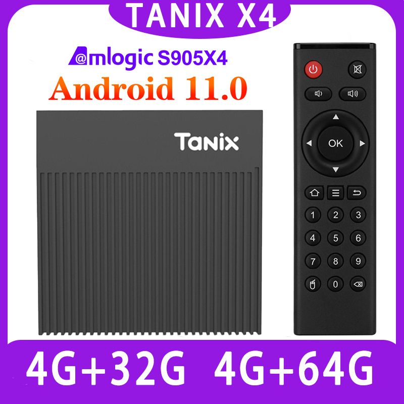 МедиаплеерTanixX4AmlogicS905X4Android114G64GСДвойнымWiFiИBluetooth