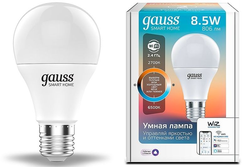 Gauss лампы smart home. Лампа Gauss Smart Home 1080112.