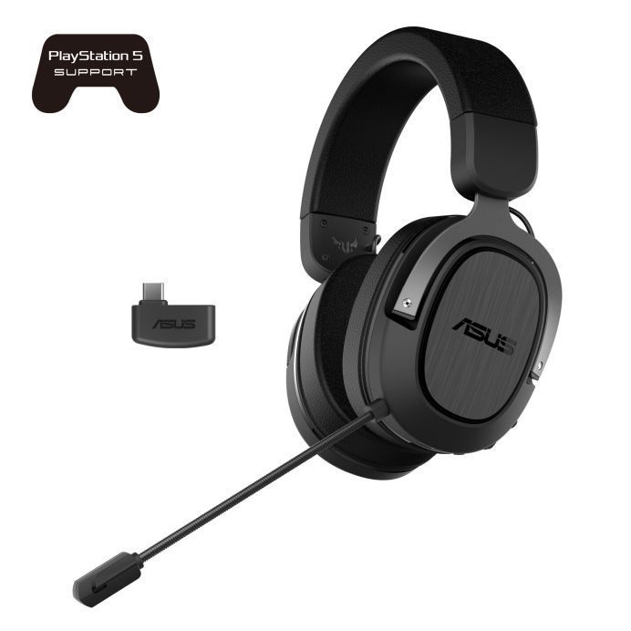 AsusTUFGamingH3WirelessБеспроводныеигровыенаушники,чёрно-серые(90YH02ZG-B3UA00)