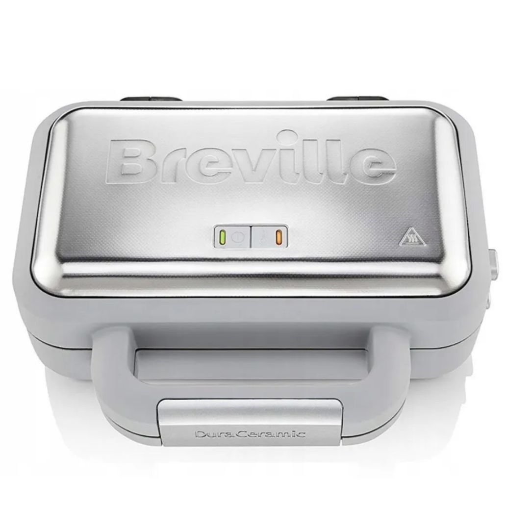 Breville Вафельница DuraCeramic VST072X 850 Вт, серебристый