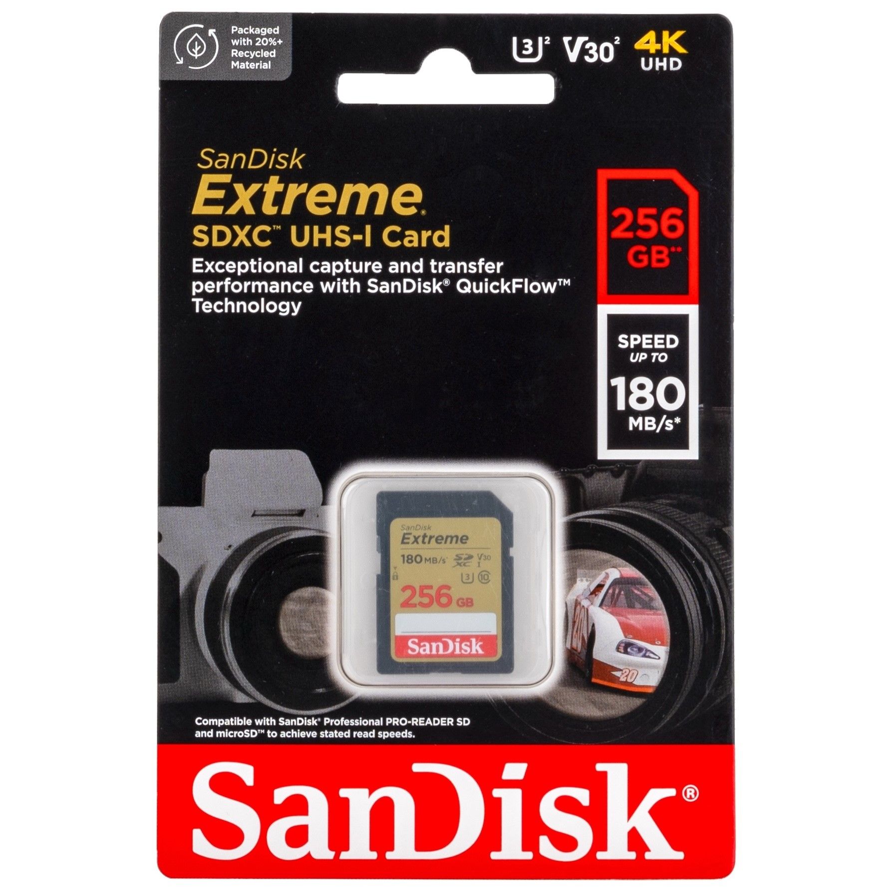 SanDisk Карта памяти Extreme 256 ГБ  (SDSDXVV-256G-GNCIN)