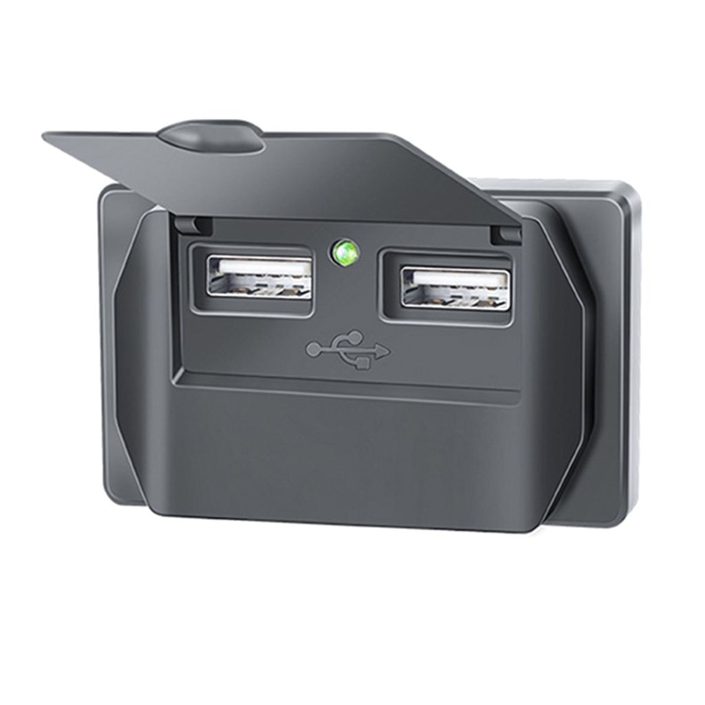 (1шт) Модифицированный автомобиль RV для мобильного телефона с двойным зарядным портом USB для быстрой зарядки-3.1A-зеленый