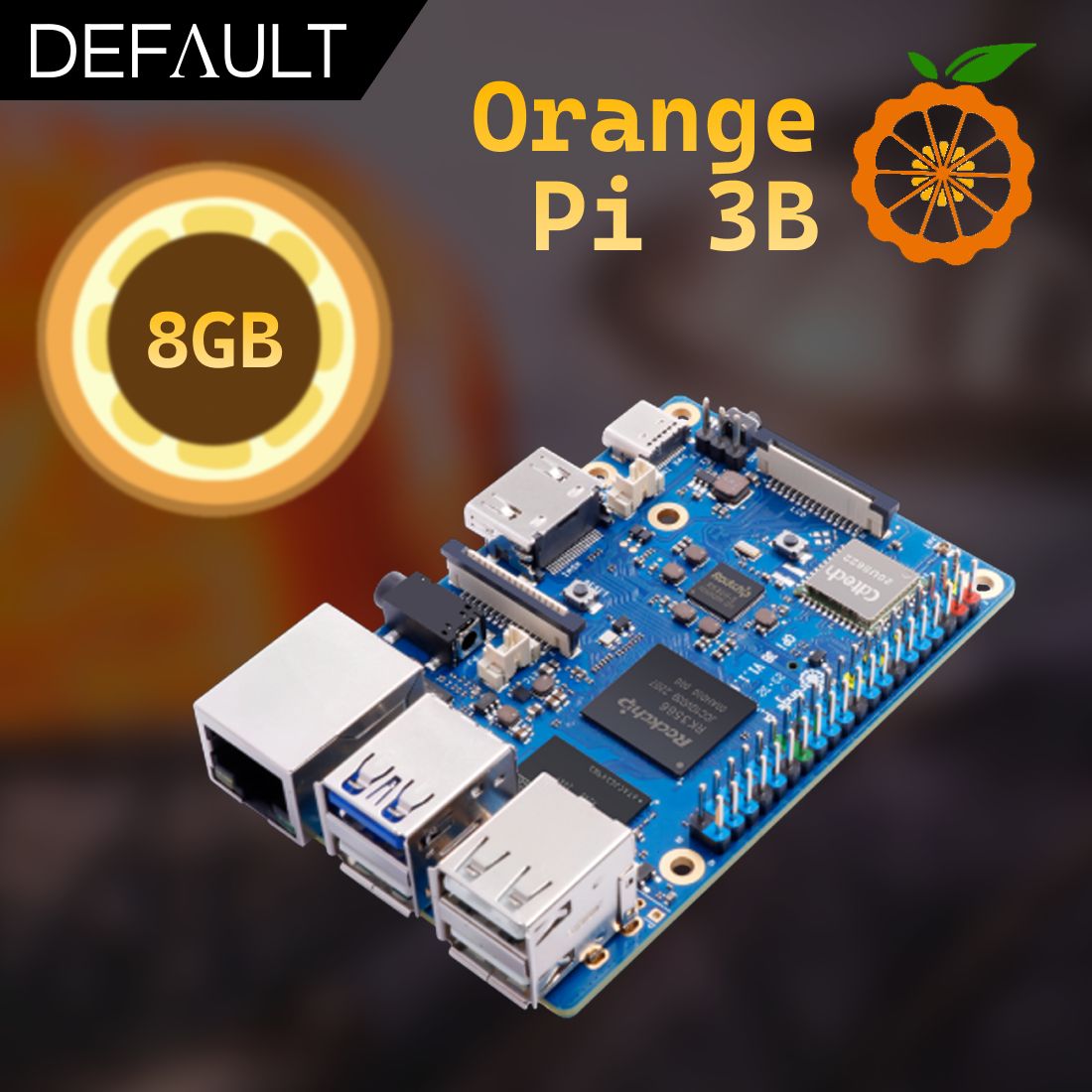 Микрокомпьютер Orange pi 3B 8 GB ( орандж пай )