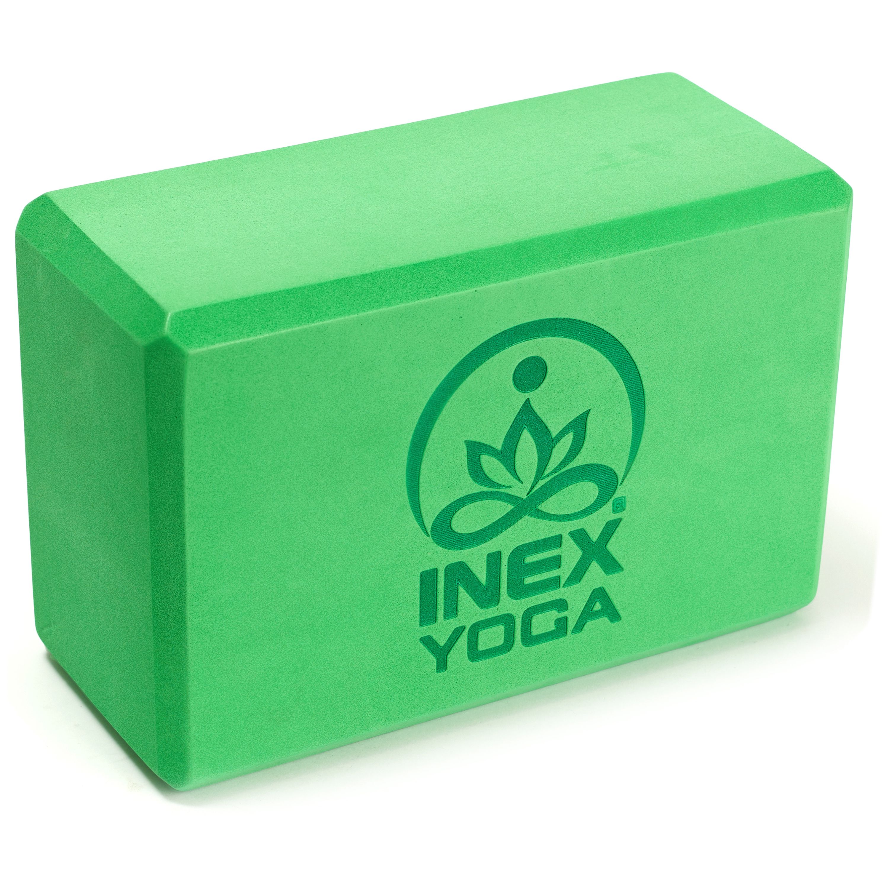 Блок для йоги INEX EVA Yoga Block, зеленый 23х15х10 см