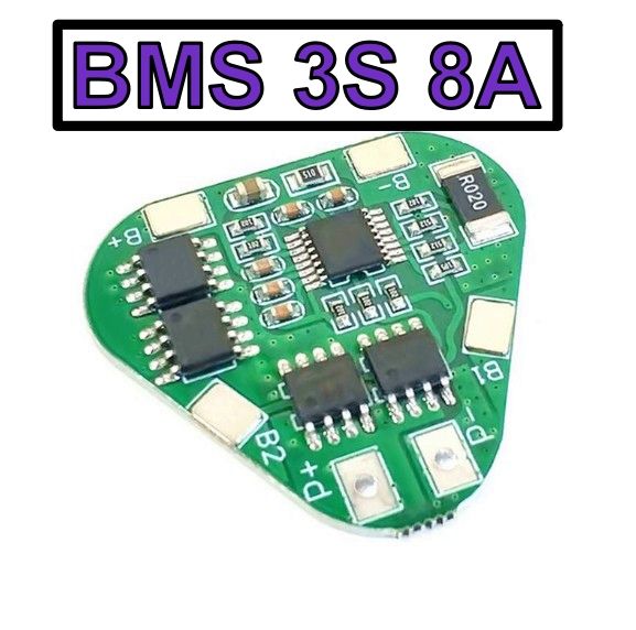 BMS3S8Aплатазащиты10.8V,12.6VдляLi-ionаккумулятора18650