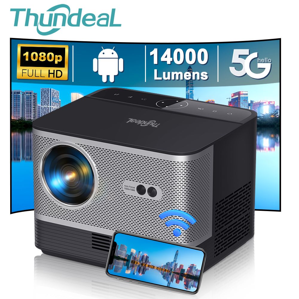 Проектор ThundeaL TDA5 1080P FHD Android WiFi проектор Мини Портативный  Full HD фильм 4K видеопроектор TDA5W Смартфон Домашний кинотеатр купить по  доступной цене с доставкой в интернет-магазине OZON (1289344567)