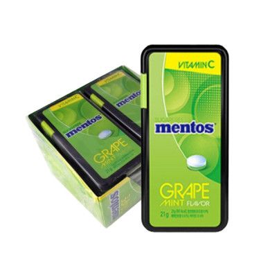 Жевательные конфеты Mentos Grape Mint/виноград и ментол 2шт