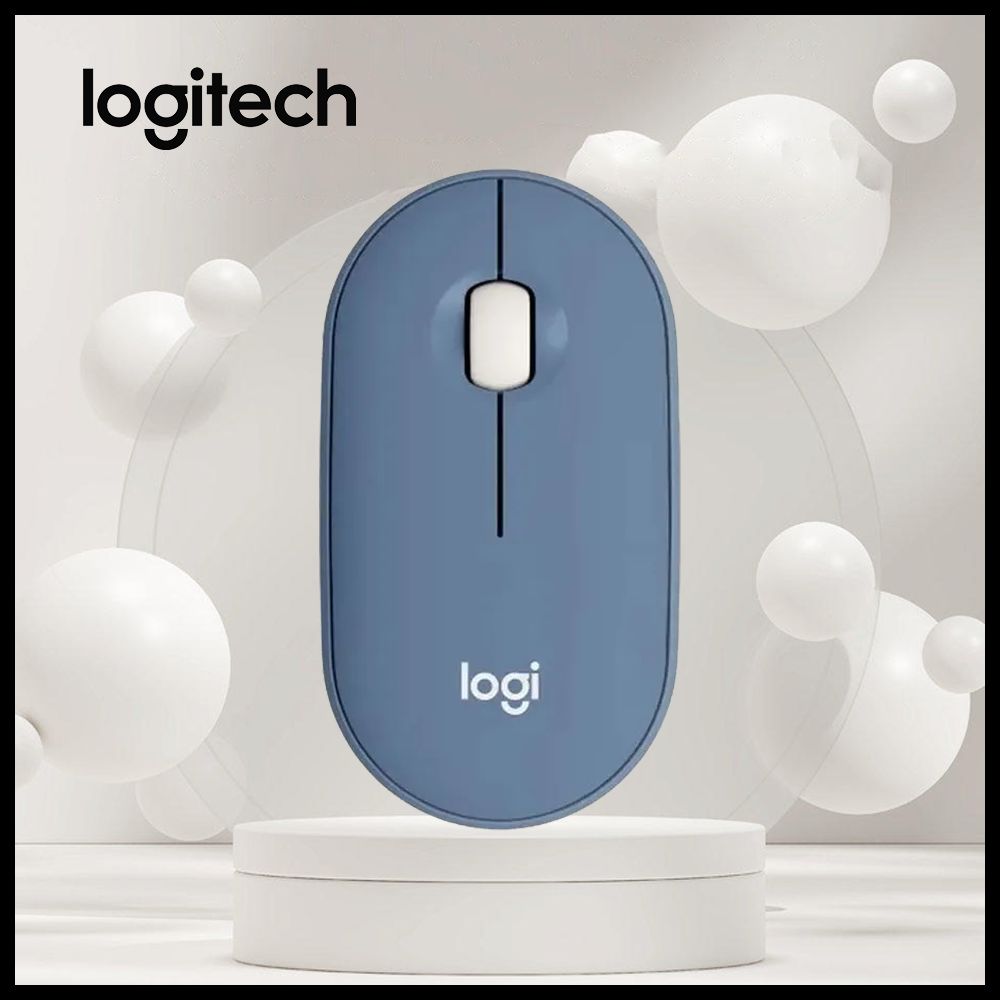 LogitechМышьбеспроводнаяPebbleM350,светло-серый