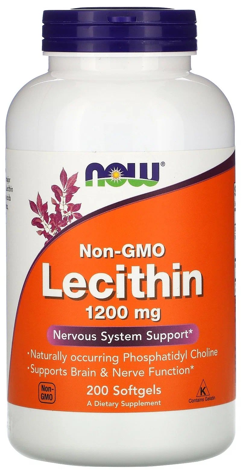 ЛецитинсоевыйNOWLecithin1200mg200softgels