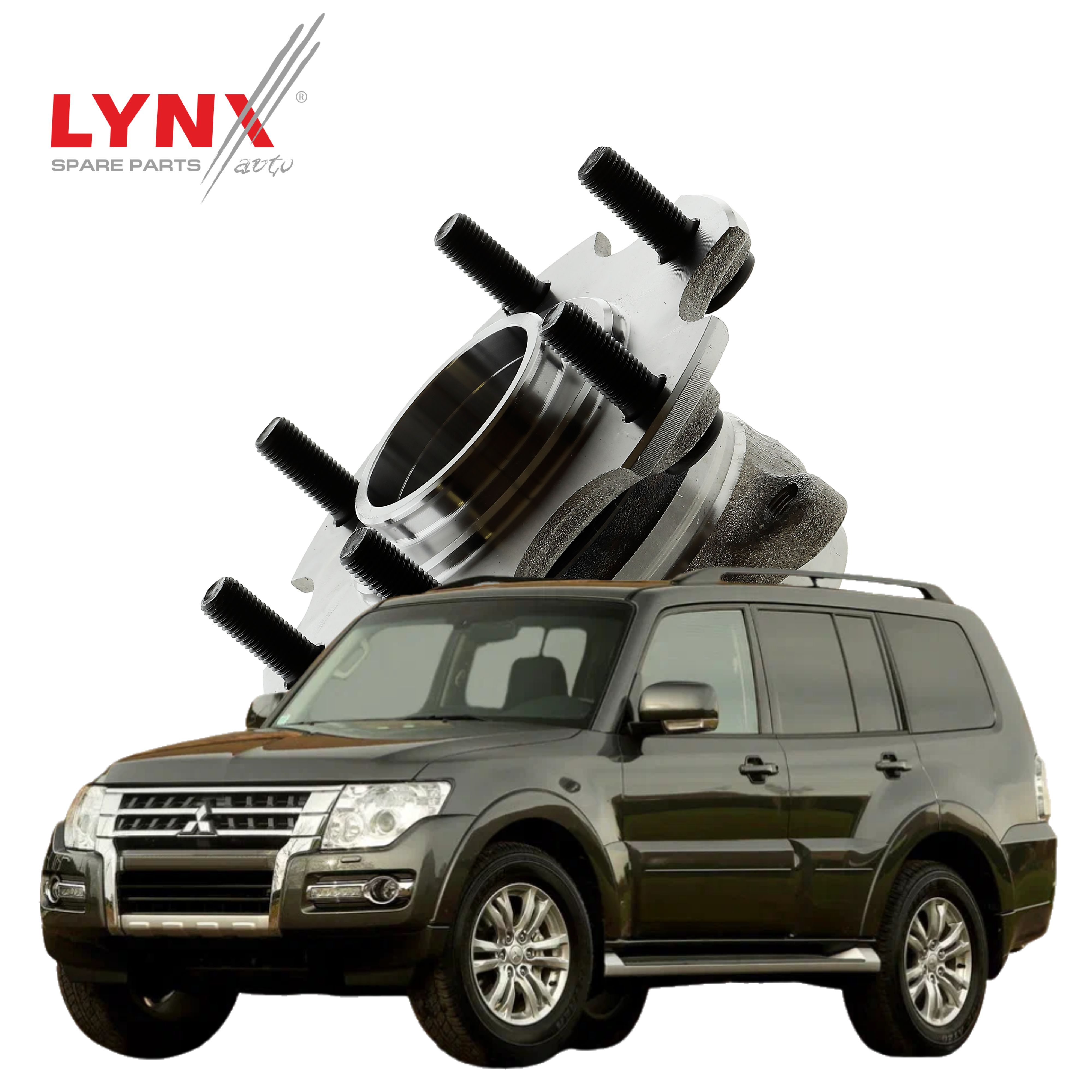 Ступица колеса Mitsubishi Pajero (4) / Митсубиси Паджеро 2006 2007 2008 2009 2010 2011 2012 2013 2014 2015 2016 2017 2018 2019 2020 2021 2022 / задняя, 1 шт LYNXauto