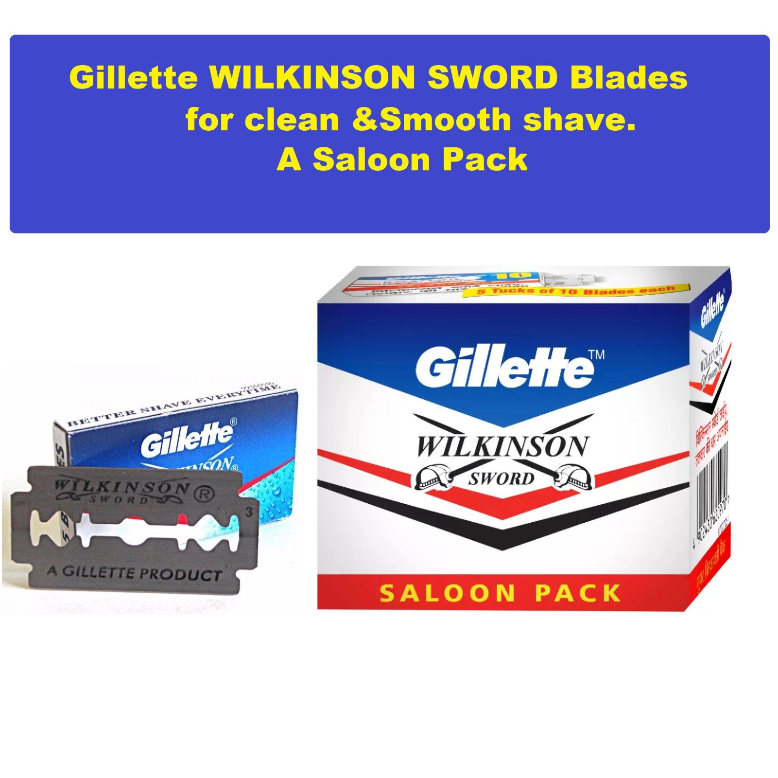 Лезвия для бритья Wilkinson Sword SALOON PACK (50 лезвий)