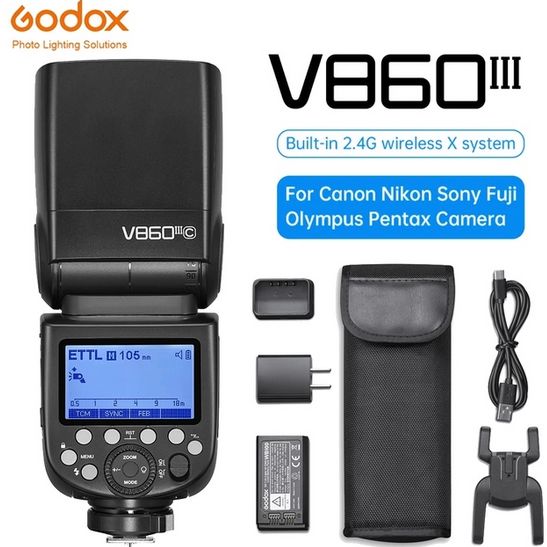 вспышка Godox V860IIIS TTL HSS 2.4G Speedlite Вспышка для камеры на открытом воздухе для студии Sony