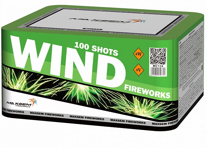 ФейерверкиисалютыMC134WindFireworks(Воздушныйфейерверк,Дыханиеогня)/100залпов,калибр0,8дюйма,ТММаксэм